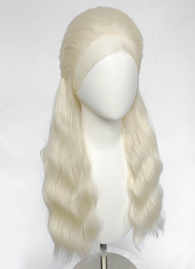 House of the Dragon Aemond Targaryen Platinum Blonde Wavy Lace Front Synthetic Men's Wig LW4117A