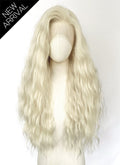 Platinum Blonde Wavy Lace Front Synthetic Hair Wig LW4117