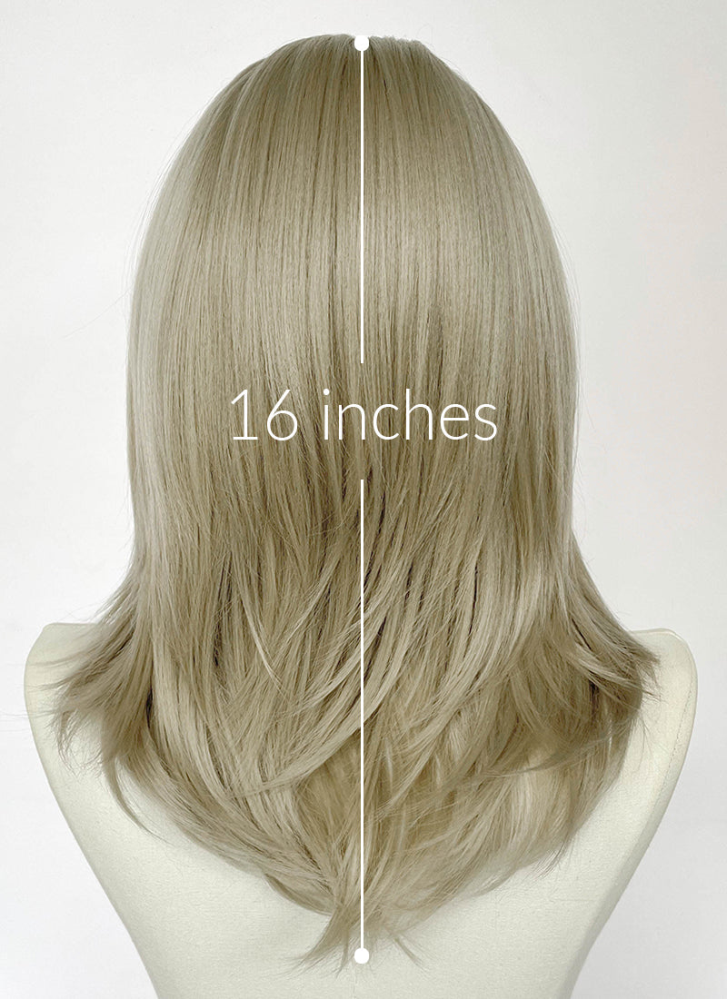 Ash Blonde Straight Lace Front Synthetic Hair Wig LW4130