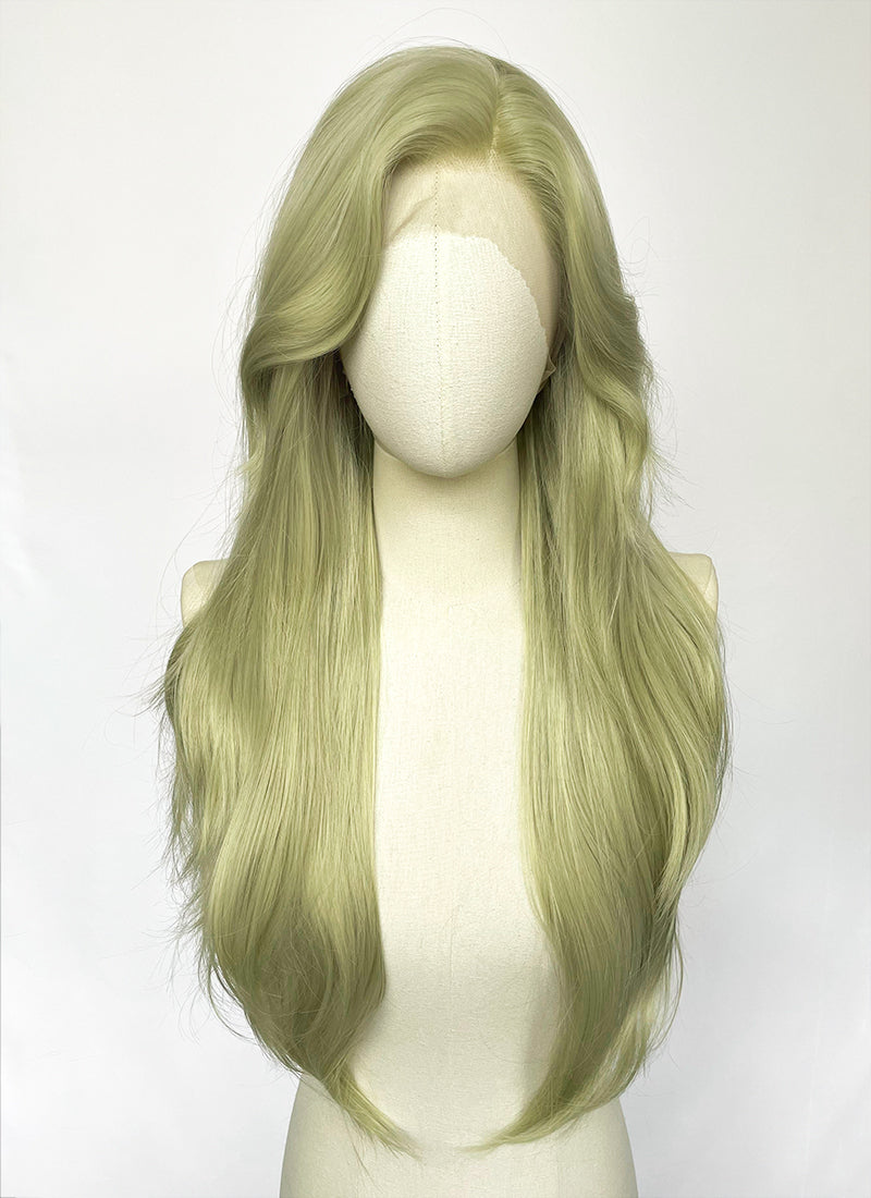 Greenish Blonde Wavy Lace Front Synthetic Hair Wig LW4137