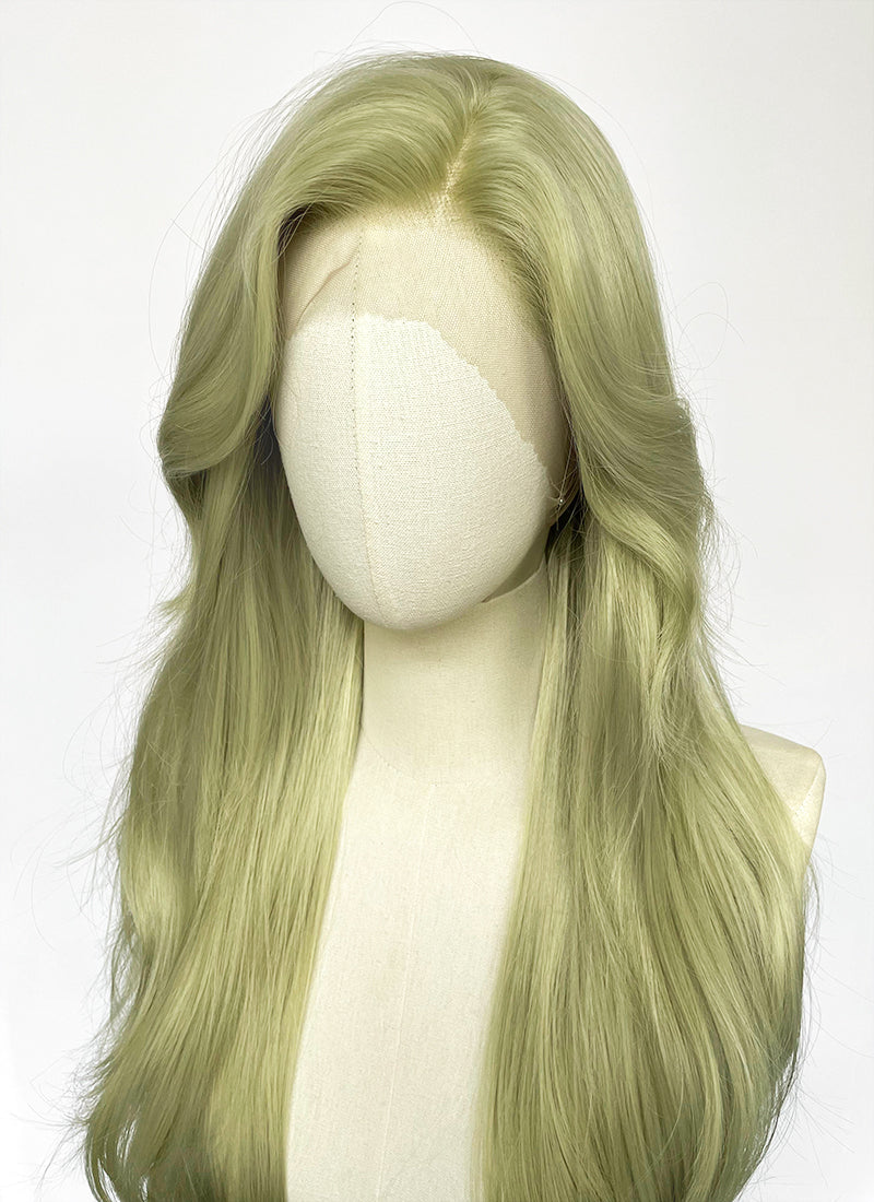 Greenish Blonde Wavy Lace Front Synthetic Hair Wig LW4137
