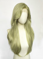 Greenish Blonde Wavy Lace Front Synthetic Hair Wig LW4137