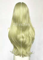 Greenish Blonde Wavy Lace Front Synthetic Hair Wig LW4137