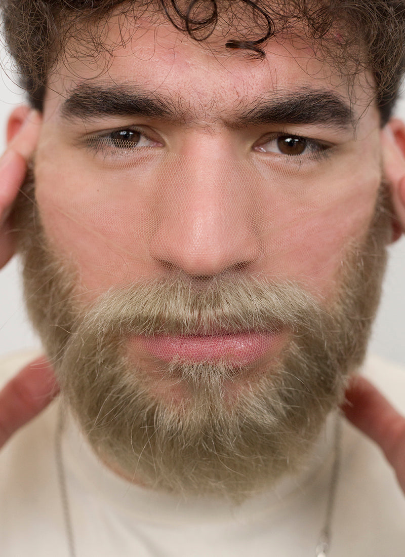 Handmade HD Lace Realistic Sage Grey Beard and Moustache Facial Hair Set MB002