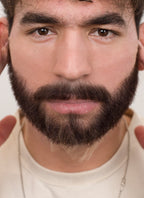 Baldur's Gate 3 Gale Handmade HD Lace Realistic Brown Beard and Moustache Facial Hair Set MB004