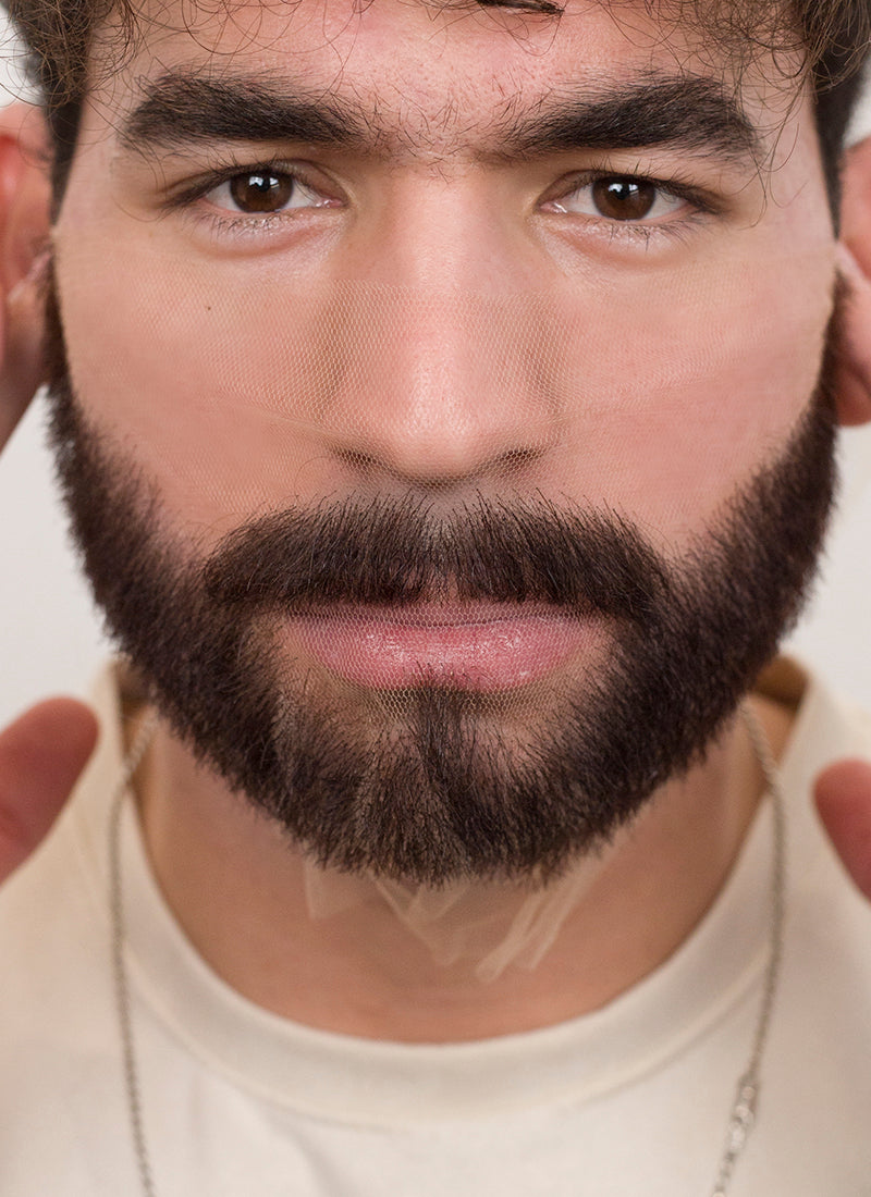 Baldur's Gate 3 Gale Handmade HD Lace Realistic Brown Beard and Moustache Facial Hair Set MB004