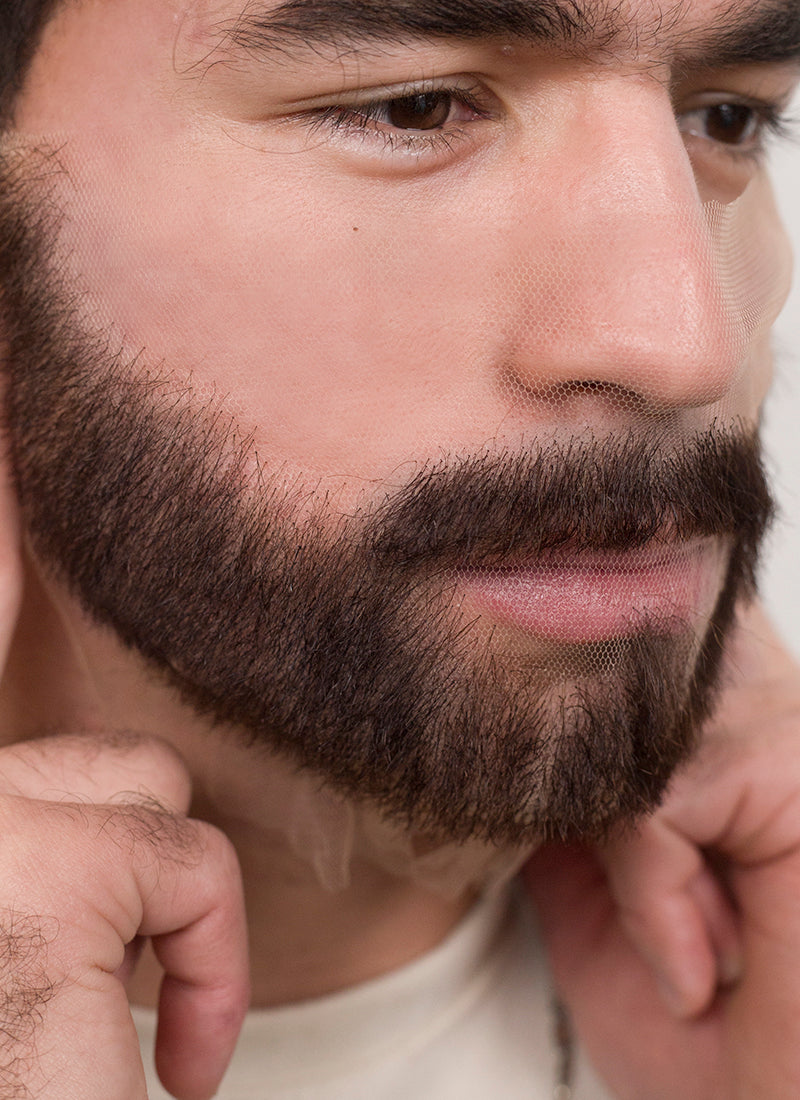 Baldur's Gate 3 Gale Handmade HD Lace Realistic Brown Beard and Moustache Facial Hair Set MB004