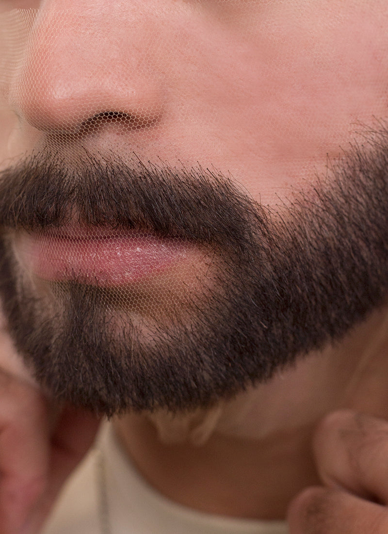 Baldur's Gate 3 Gale Handmade HD Lace Realistic Brown Beard and Moustache Facial Hair Set MB004