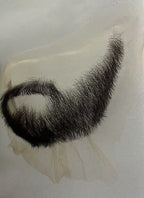 Arcane Jayce Talis Handmade HD Lace Realistic Black Beard and Moustache Facial Hair Set MB005