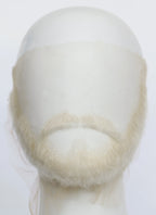 The Witcher 3 Geralt of Rivia Handmade HD Lace Realistic Platinum Blonde Beard and Moustache Facial Hair Set MB011