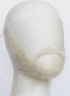 The Witcher 3 Geralt of Rivia Handmade HD Lace Realistic Platinum Blonde Beard and Moustache Facial Hair Set MB011