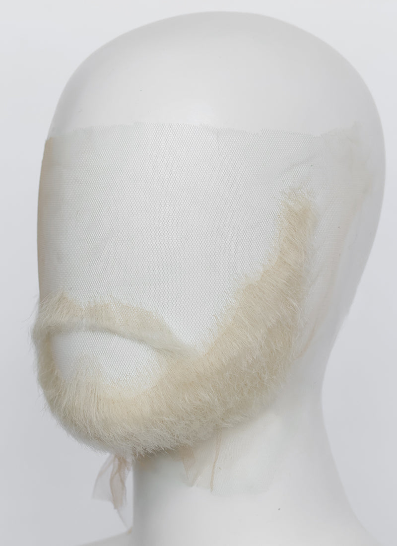 The Witcher 3 Geralt of Rivia Handmade HD Lace Realistic Platinum Blonde Beard and Moustache Facial Hair Set MB011