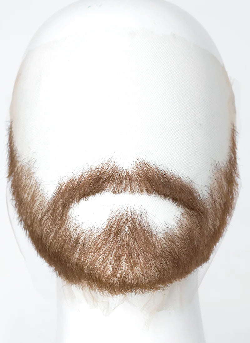 Handmade HD Lace Realistic Brown Beard and Moustache Facial Hair Set MB012