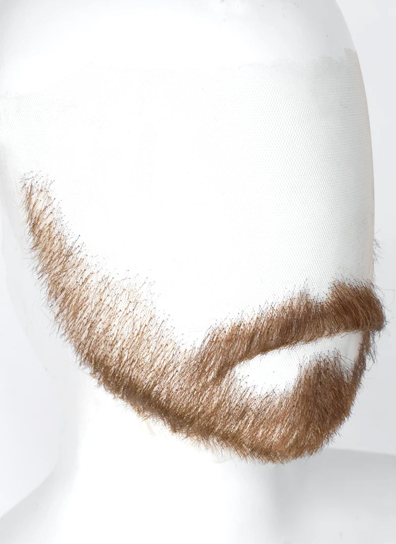 Handmade HD Lace Realistic Brown Beard and Moustache Facial Hair Set MB012