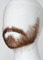 Handmade HD Lace Realistic Brown Beard and Moustache Facial Hair Set MB012