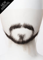 Marve Doctor Strange Handmade HD Lace Realistic Natural Black Extended Goatee Beard and Moustache Facial Hair Set MB017