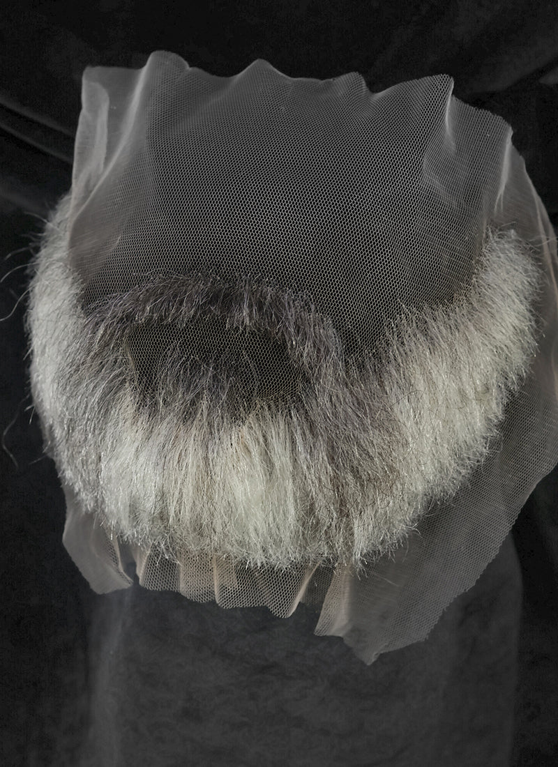Handmade HD Lace Realistic Blonde Mixed Grey Full Beard and Moustache Facial Hair Set MB021