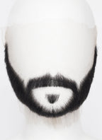 Sonic the Hedgehog Agent stone Handmade HD Lace Realistic Black Long Stubble Beard and Moustache Facial Hair Set MB024