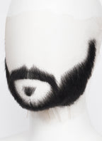 Sonic the Hedgehog Agent stone Handmade HD Lace Realistic Black Long Stubble Beard and Moustache Facial Hair Set MB024