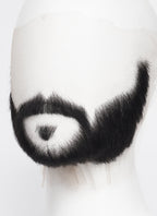 Sonic the Hedgehog Agent stone Handmade HD Lace Realistic Black Long Stubble Beard and Moustache Facial Hair Set MB024