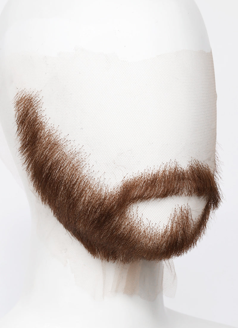 Sonic the Hedgehog Caleb Widogast Handmade HD Lace Realistic Auburn Long Stubble Beard and Moustache Facial Hair Set MB025