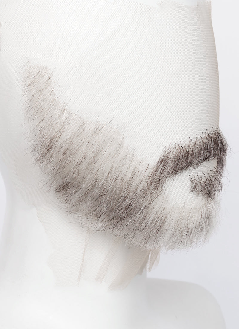 Handmade HD Lace Realistic Blonde Mixed Brown Long Stubble and Moustache Facial Hair Set MB033