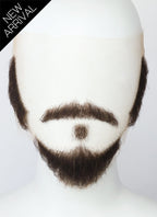 Home Alone Marv Murchins Handmade HD Lace Realistic Brown Beard and Moustache Facial Hair Set MB038