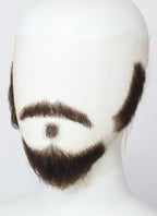 Home Alone Marv Murchins Handmade HD Lace Realistic Brown Beard and Moustache Facial Hair Set MB038