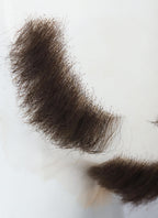 Home Alone Marv Murchins Handmade HD Lace Realistic Brown Beard and Moustache Facial Hair Set MB038