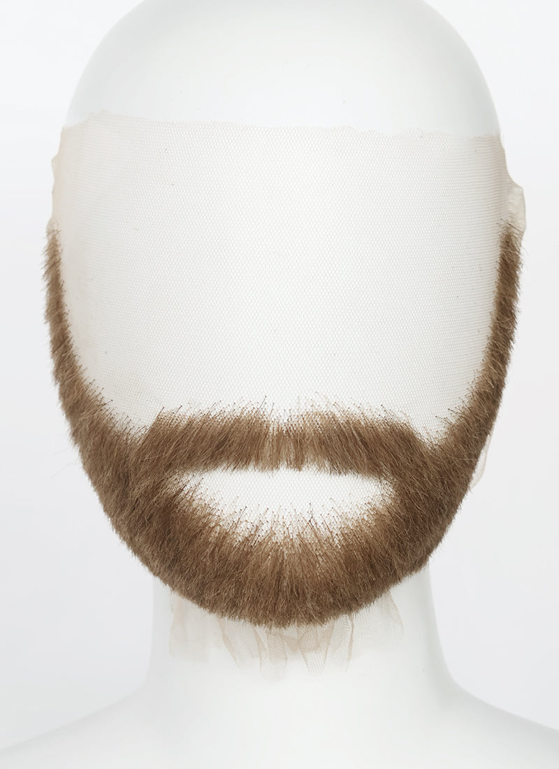 The New Avengers Thunderbolts U.S. Agent Handmade HD Lace Realistic Brown Long Stubble Beard and Moustache Facial Hair Set MB039