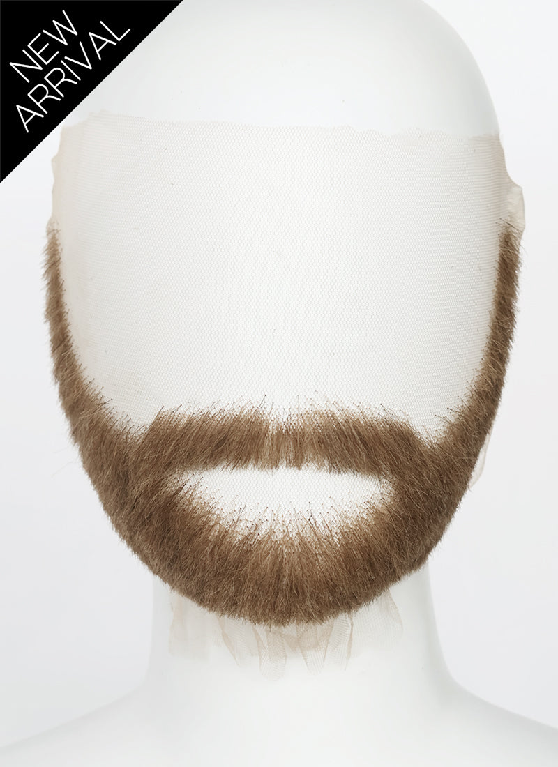 The New Avengers Thunderbolts U.S. Agent Handmade HD Lace Realistic Brown Long Stubble Beard and Moustache Facial Hair Set MB039