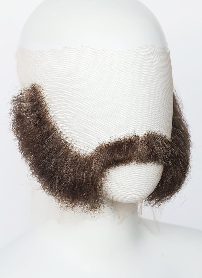 Disco Elysium Harrier Du Bois Handmade HD Lace Realistic Medium Brown Hulihee Beard and Moustache Facial Hair Set MB042