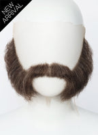 Disco Elysium Harrier Du Bois Handmade HD Lace Realistic Medium Brown Hulihee Beard and Moustache Facial Hair Set MB042