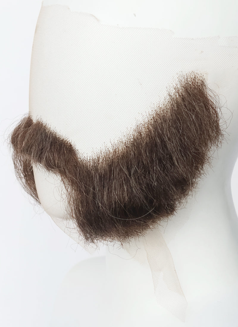 Disco Elysium Harrier Du Bois Handmade HD Lace Realistic Medium Brown Hulihee Beard and Moustache Facial Hair Set MB042