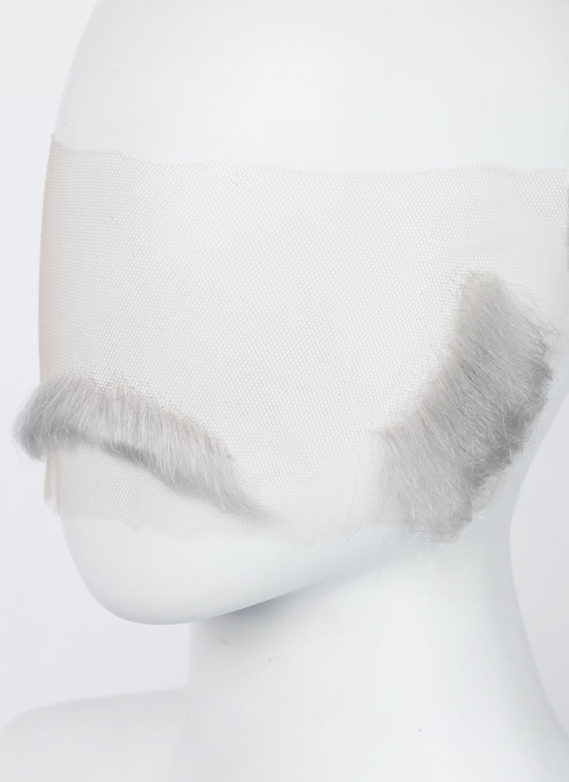 Handmade HD Lace Realistic Silver Grey Beard and Moustache Facial Hair Set MB043