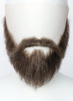 The Walking Dead Paul Rovia Handmade HD Lace Realistic Brown Mixed Grey Ducktail Beard and Moustache Facial Hair Set MB044