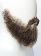 The Walking Dead Paul Rovia Handmade HD Lace Realistic Brown Mixed Grey Ducktail Beard and Moustache Facial Hair Set MB044