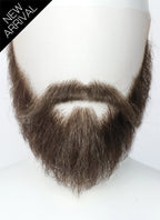 The Walking Dead Paul Rovia Handmade HD Lace Realistic Brown Mixed Grey Ducktail Beard and Moustache Facial Hair Set MB044