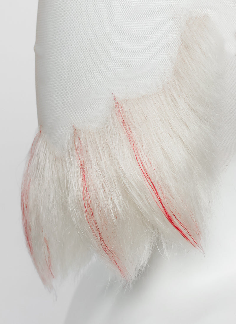 Pokemon Legends Z-A Lysandre Handmade HD Lace Realistic Platinum Blonde Mixed Red Beard and Moustache Facial Hair Set MB046