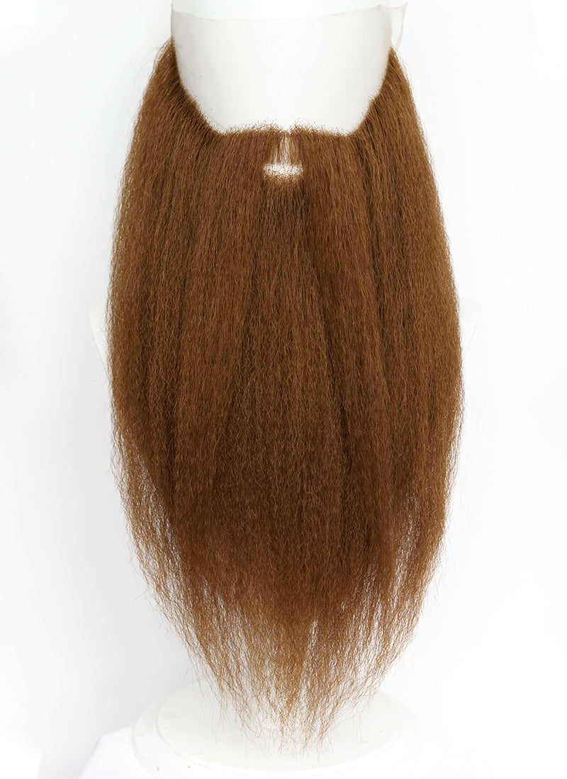 Viking / LARP Handmade HD Lace Realistic Brown Beard and Moustache Facial Hair Set MB048A