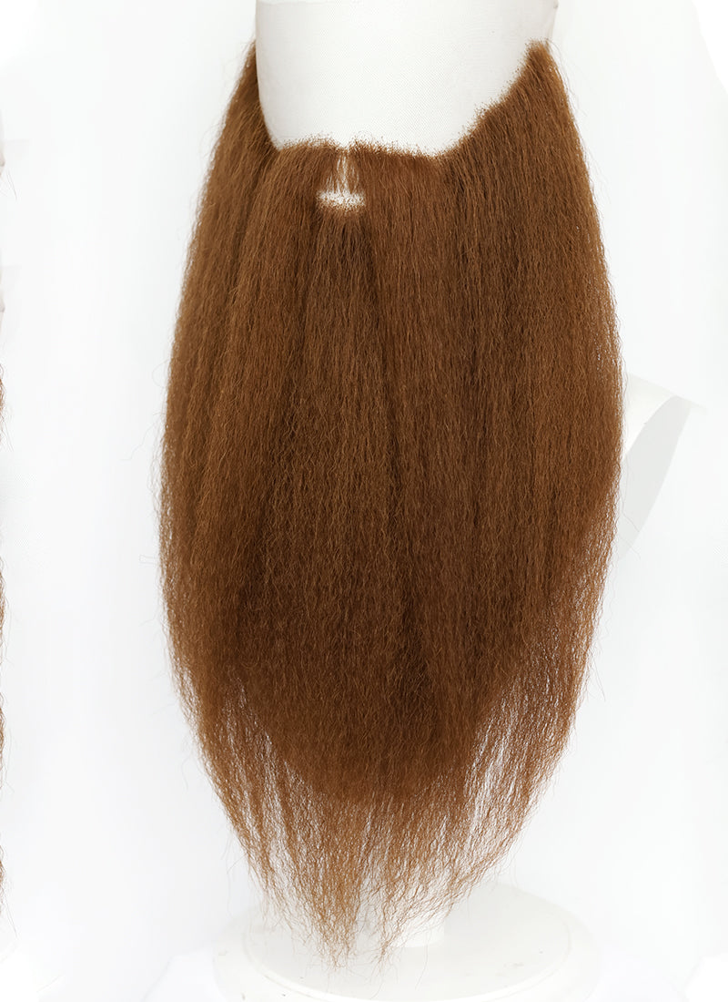 Viking / LARP Handmade HD Lace Realistic Brown Beard and Moustache Facial Hair Set MB048A