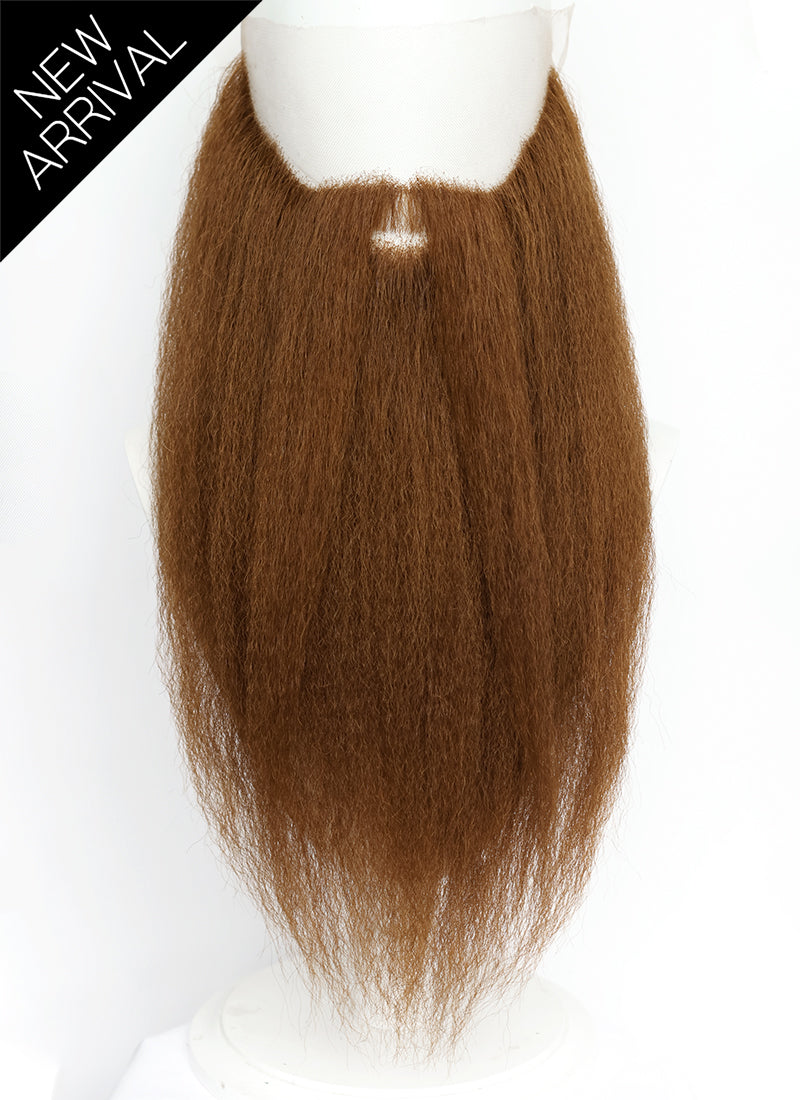 Viking / LARP Handmade HD Lace Realistic Brown Beard and Moustache Facial Hair Set MB048A