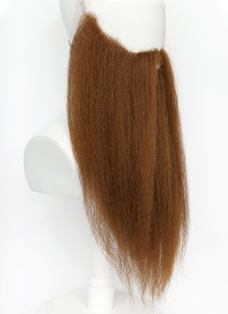 Viking / LARP Handmade HD Lace Realistic Brown Beard and Moustache Facial Hair Set MB048A