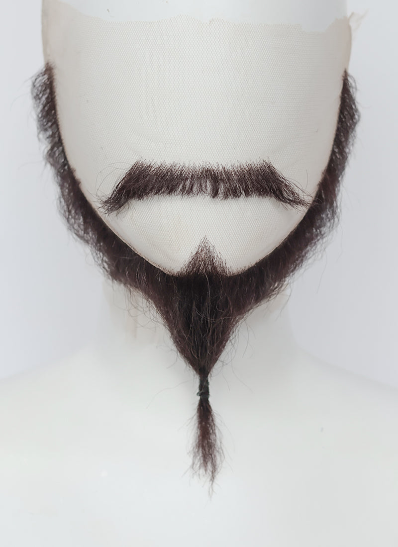 Legend of Vox Machina Shaun Gilmore Handmade HD Lace Realistic Purplish Black Beard and Moustache Facial Hair Set MB049
