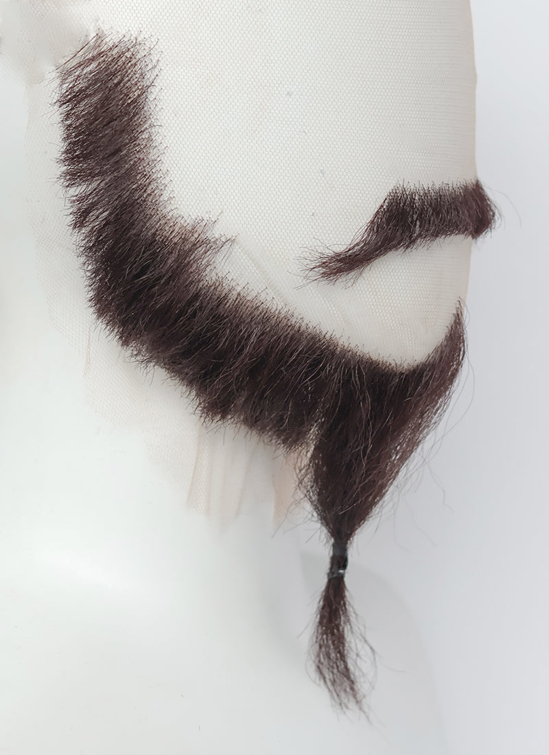 Legend of Vox Machina Shaun Gilmore Handmade HD Lace Realistic Purplish Black Beard and Moustache Facial Hair Set MB049