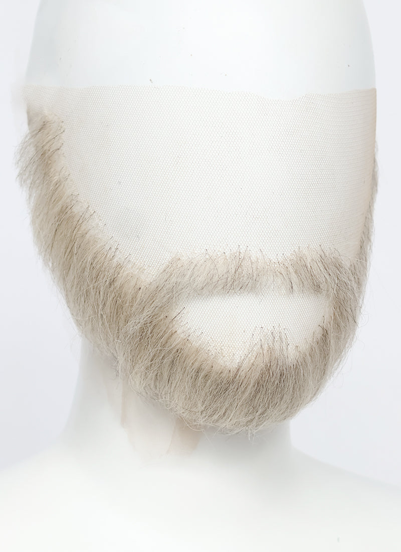 Handmade HD Lace Realistic Blonde Mixed Brown Long Stubble and Moustache Facial Hair Set MB053