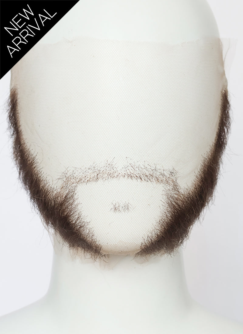 Wolverine Handmade HD Lace Realistic Dark Brown Beard and Moustache Facial Hair Set MB061