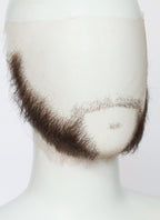 Wolverine Handmade HD Lace Realistic Dark Brown Beard and Moustache Facial Hair Set MB061