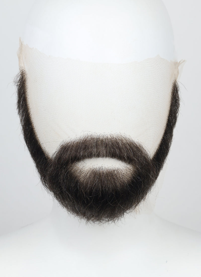 The Boys Billy Butcher Handmade HD Lace Realistic Natural Black Circle Beard and Moustache Facial Hair Set MB068