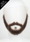 Handmade HD Lace Realistic Brown Beard and Moustache Facial Hair Set MB069